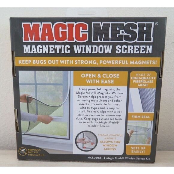 Magic Mesh Magnetic Window Screen - Keeps Bugs Out ! Let's Fresh Air In ! - Picture 2 of 6
